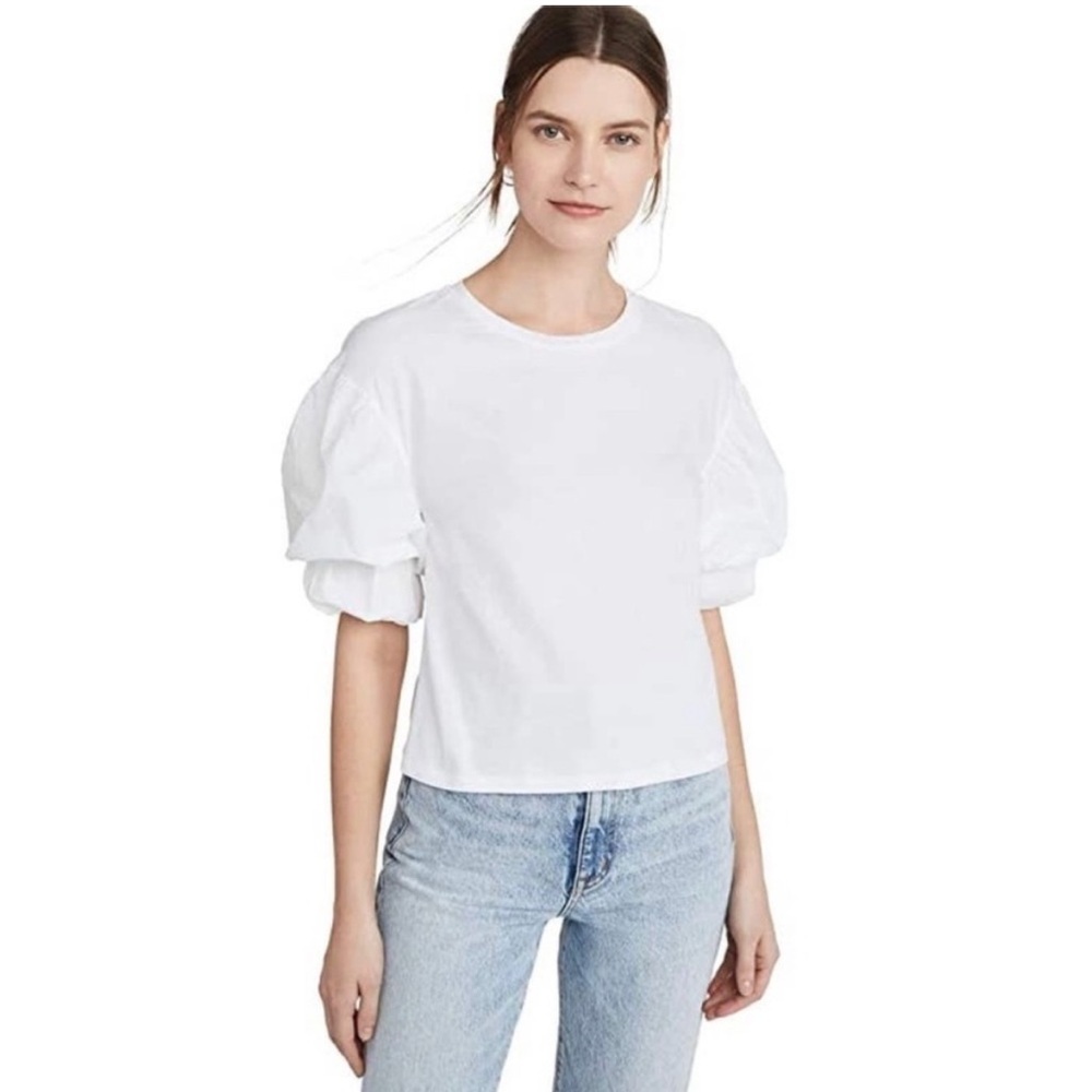 JOIE BEE Puff Sleeve Top - White - Small S